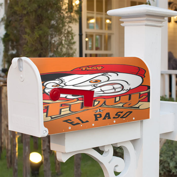Fury El Paso Baseball Logo Gold Magnetic Mailbox Cover 18" X 21" Outdoor Decor