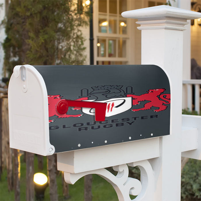 Gloucester Rugby Logo Grey Magnetic Mailbox Cover 18" X 21" Outdoor Decor