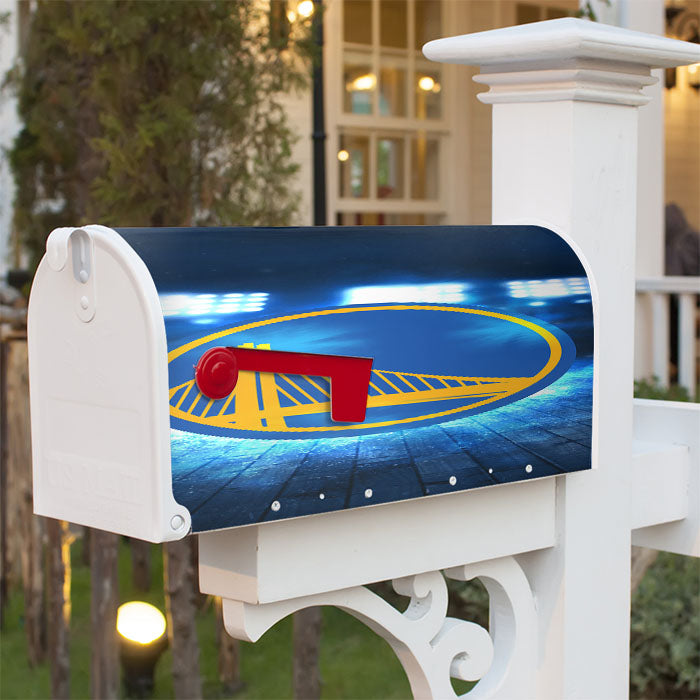 Golden State Warriors Logo Nba Sports Art Illustration Magnetic Mailbox Cover 18" X 21" Outdoor Decor