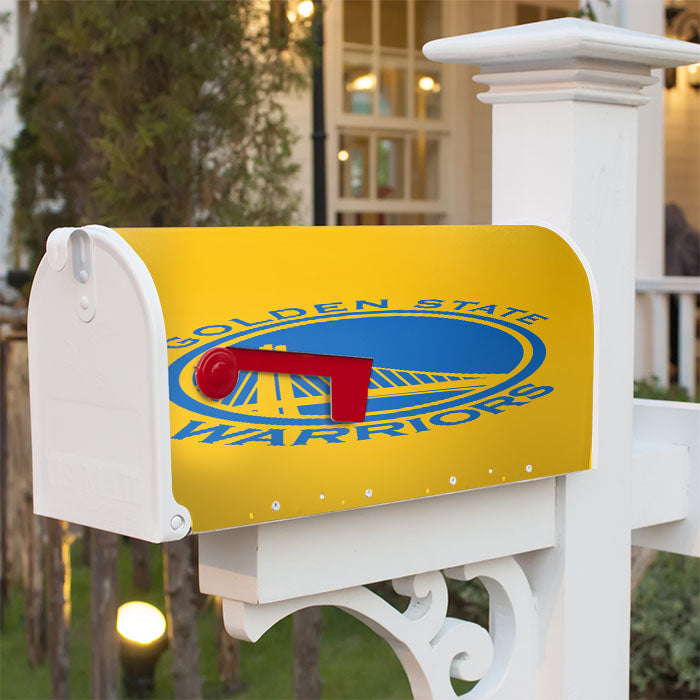 Golden State Warriors Yellow Magnetic Mailbox Cover 18" X 21" Outdoor Decor