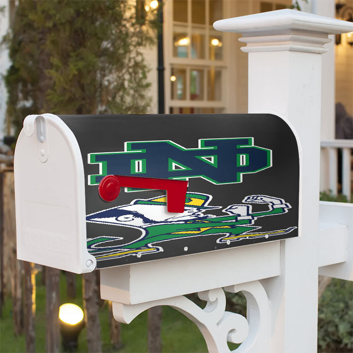 Grey Notre Dame Fighting Irish Magnetic Mailbox Cover 18" X 21" Outdoor Decor