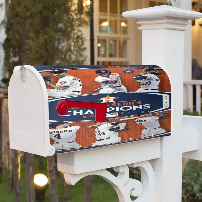 Houston Astros 2017 World Series Champions Magnetic Mailbox Cover 18" X 21" Outdoor Decor