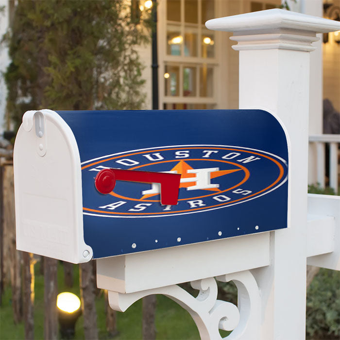 Houston Astros Logo Blue Magnetic Mailbox Cover 18" X 21" Outdoor Decor