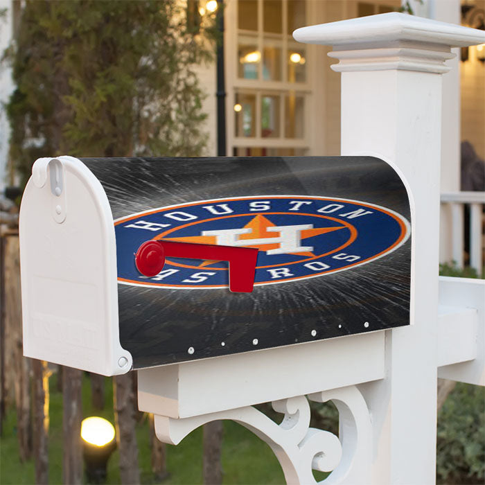 Houston Astros Mlb Sport Logo Magnetic Mailbox Cover 18" X 21" Outdoor Decor