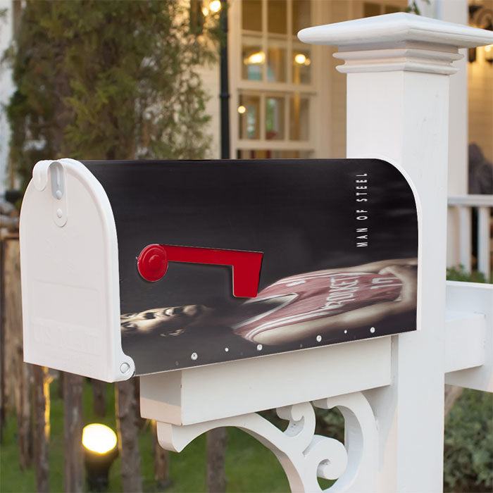 Houston Rockets Man Of Steel Magnetic Mailbox Cover 18" X 21" Outdoor Decor