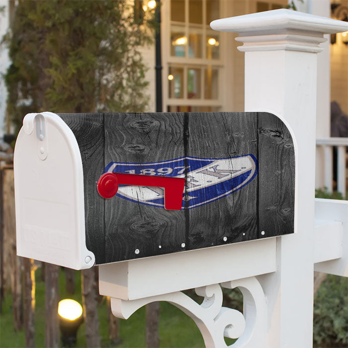 Ifk Helsinki Hifk Nhl Logo Dark Wood Wallpaper Magnetic Mailbox Cover 18" X 21" Outdoor Decor