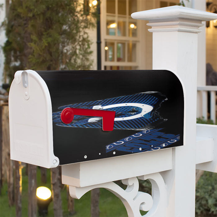 Indianapolis Colts Asphalt Magnetic Mailbox Cover 18" X 21" Outdoor Decor