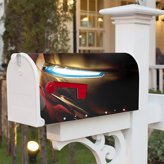 Iron Man Mask Magnetic Mailbox Cover 18" X 21" Outdoor Decor