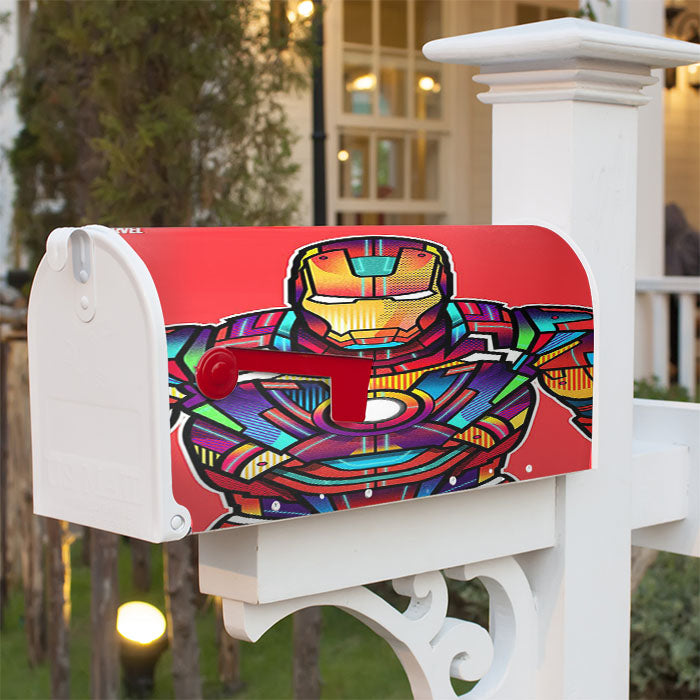Iron Man Wpap Magnetic Mailbox Cover 18" X 21" Outdoor Decor