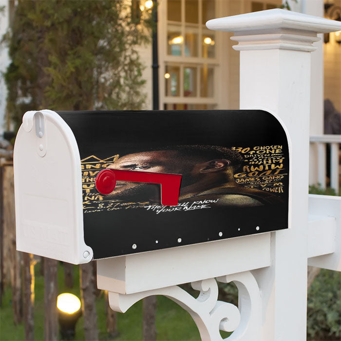 James Lebron Lakers The Kings Magnetic Mailbox Cover 18" X 21" Outdoor Decor