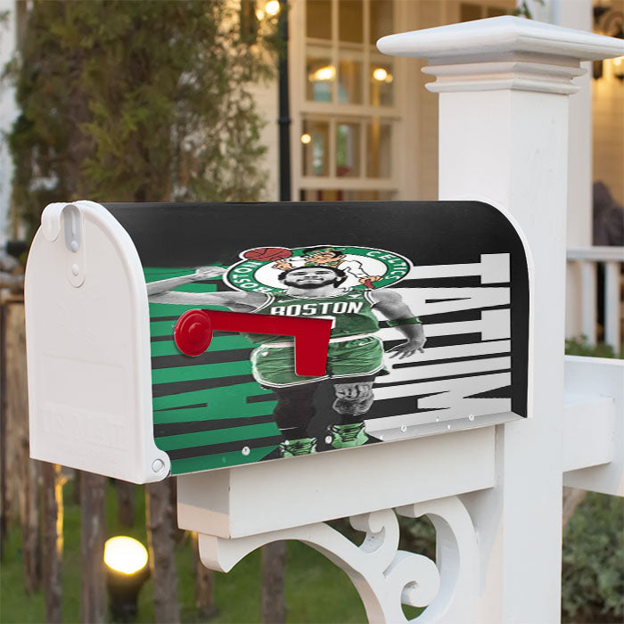Jayson Tatum Boston Celtics Magnetic Mailbox Cover 18" X 21" Outdoor Decor