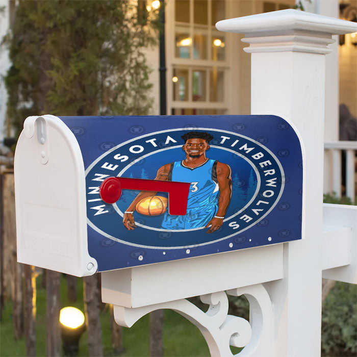 Jimmy Butler Minnesota Timberwolves Magnetic Mailbox Cover 18" X 21" Outdoor Decor