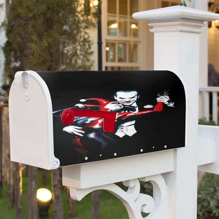 Joker Harley Queen Black Magnetic Mailbox Cover 18" X 21" Outdoor Decor