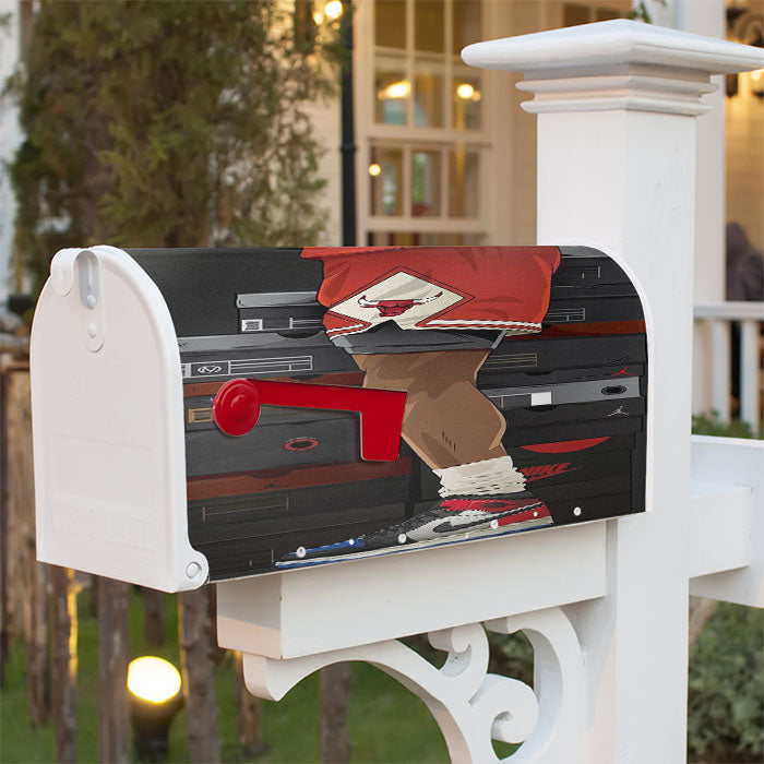 Jordan Sneaker Collection Illustration Magnetic Mailbox Cover 18" X 21" Outdoor Decor