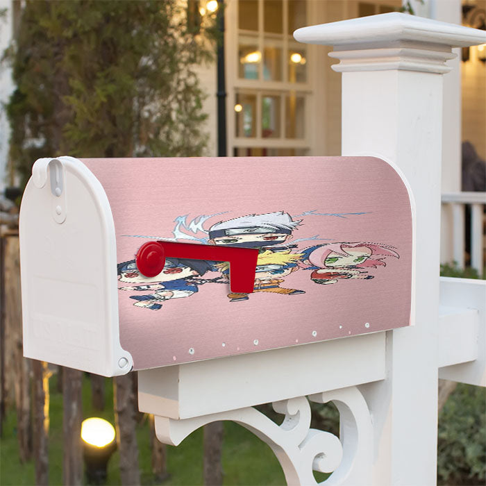 Kakashi Sasuke Naruto Sakura Team Magnetic Mailbox Cover 18" X 21" Outdoor Decor