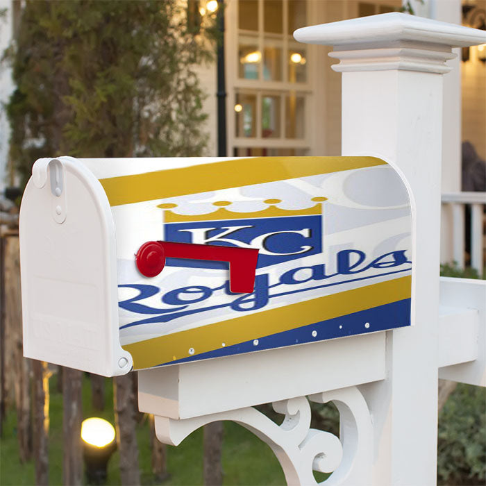 Kansas City Royals Mlb Sport Logo Magnetic Mailbox Cover 18" X 21" Outdoor Decor