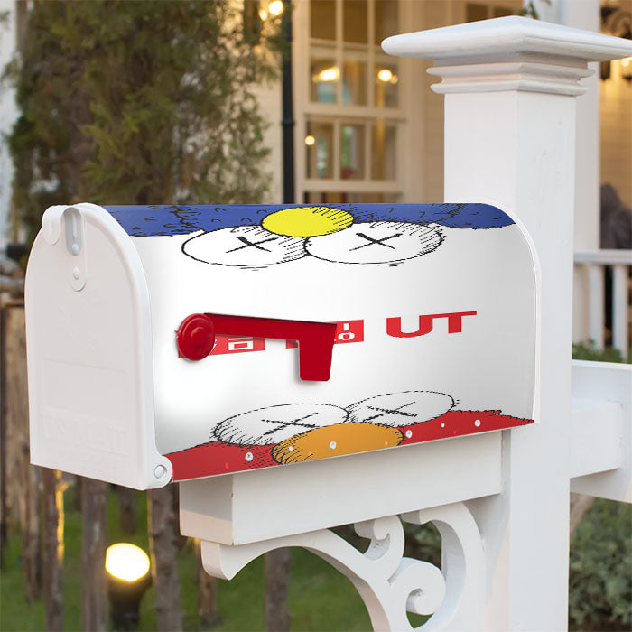 Kaws X Uniqlo Sesame Street 1 Magnetic Mailbox Cover 18" X 21" Outdoor Decor