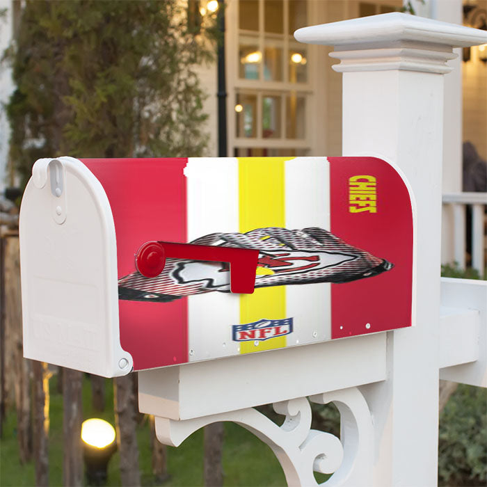 Kc Chiefs Gloves Stripes Magnetic Mailbox Cover 18" X 21" Outdoor Decor