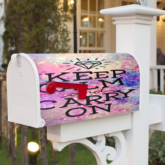 Keep Calm And Carry On August Magnetic Mailbox Cover 18" X 21" Outdoor Decor