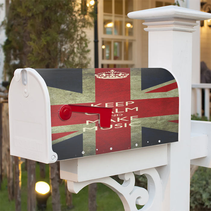 Keep Calm And Make Music Magnetic Mailbox Cover 18" X 21" Outdoor Decor