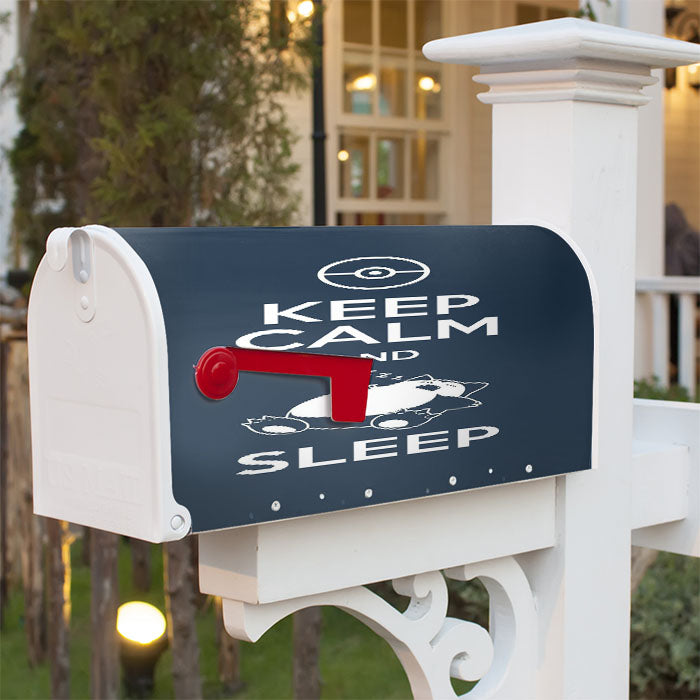 Keep Calm And Sleep Pokemon Magnetic Mailbox Cover 18" X 21" Outdoor Decor