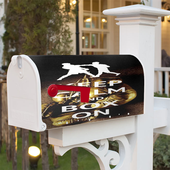 Keep Calm Wwe Boxing Gloves Magnetic Mailbox Cover 18" X 21" Outdoor Decor