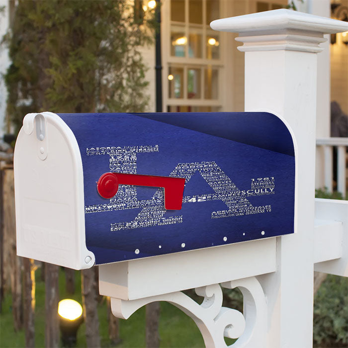La Dodgers Typography Magnetic Mailbox Cover 18" X 21" Outdoor Decor