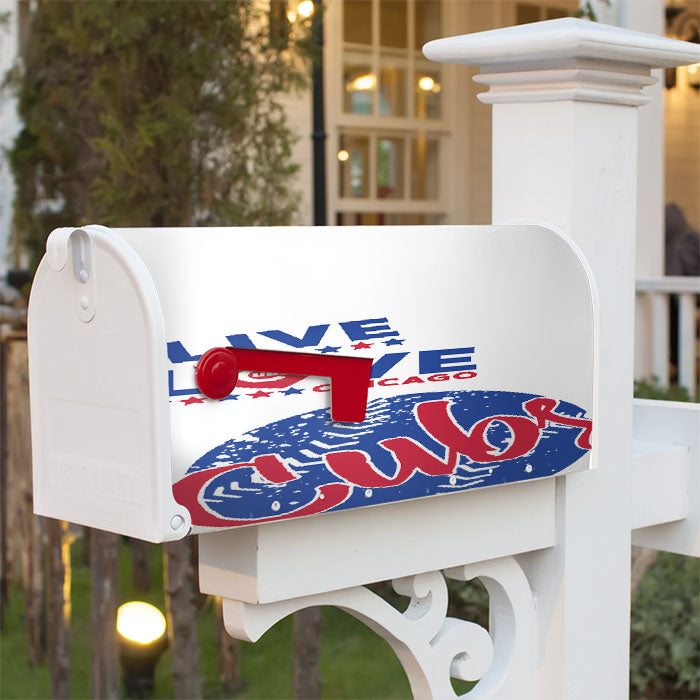 Live Love Chicago Cubs Magnetic Mailbox Cover 18" X 21" Outdoor Decor