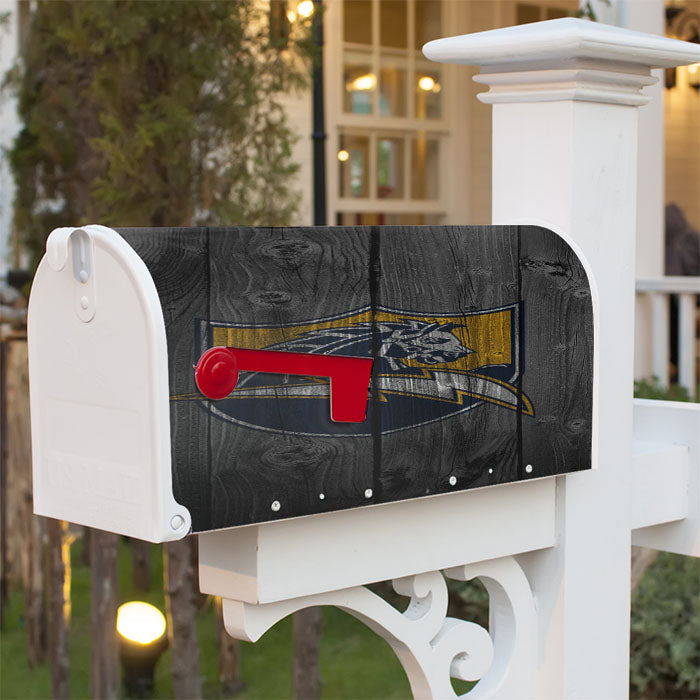 Los Angeles Chargers Logo Dark Wood Wallpaper Magnetic Mailbox Cover 18" X 21" Outdoor Decor