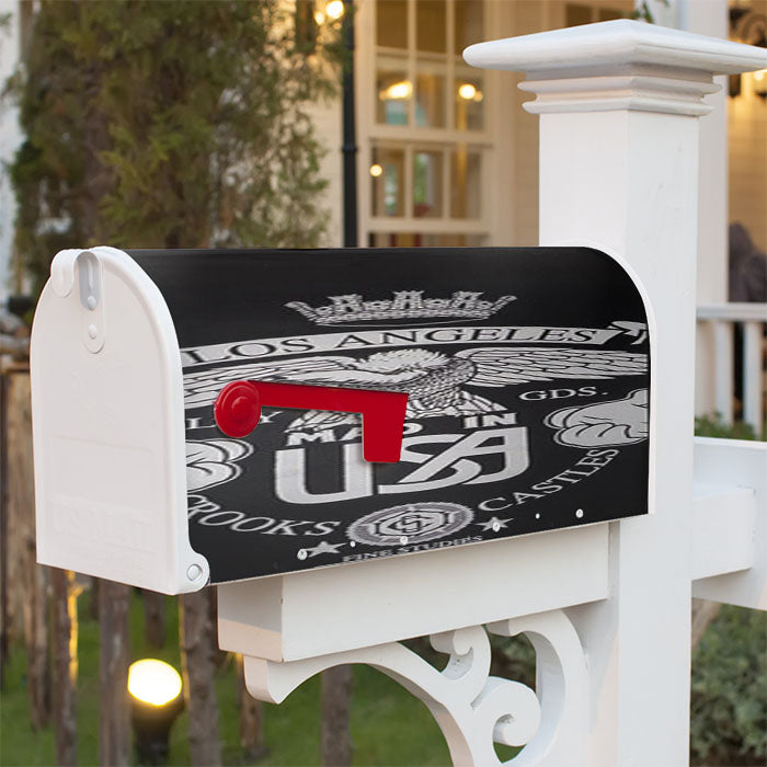 Los Angeles Crooks And Castles Magnetic Mailbox Cover 18" X 21" Outdoor Decor