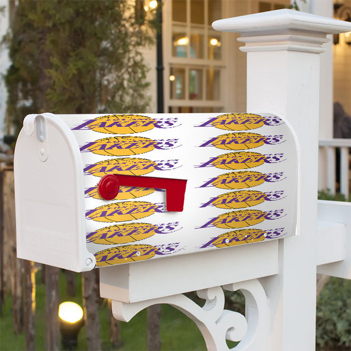 Los Angeles Lakers Logo Magnetic Mailbox Cover 18" X 21" Outdoor Decor