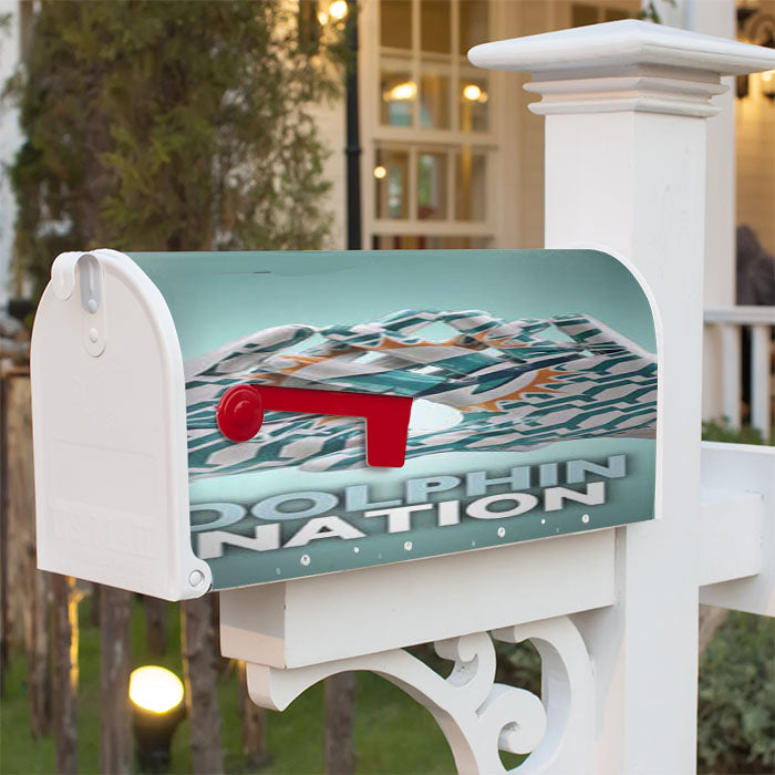 Miami Dolphins Gloves Nation Magnetic Mailbox Cover 18" X 21" Outdoor Decor