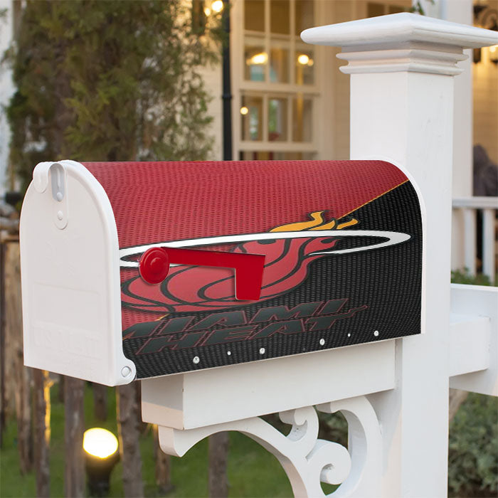 Miami Heat Basketball Logo Magnetic Mailbox Cover 18" X 21" Outdoor Decor