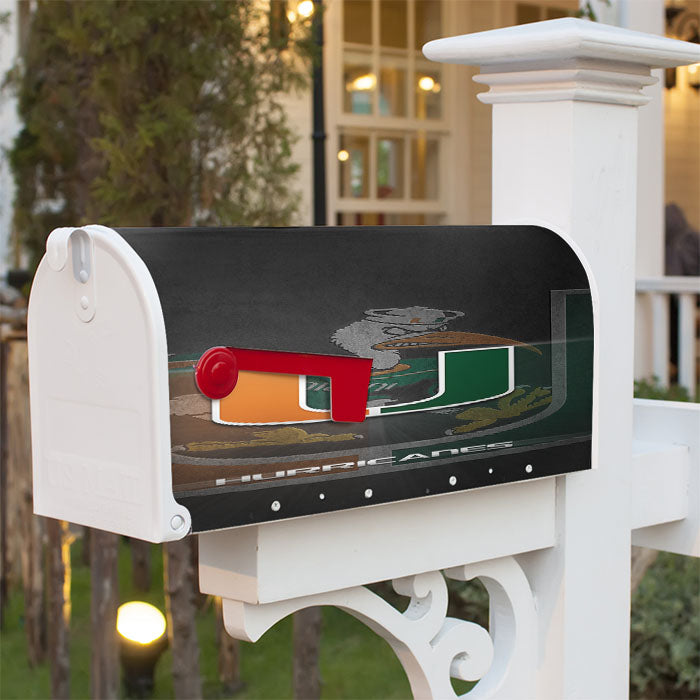 Miami Hurricanes Um 3 Magnetic Mailbox Cover 18" X 21" Outdoor Decor