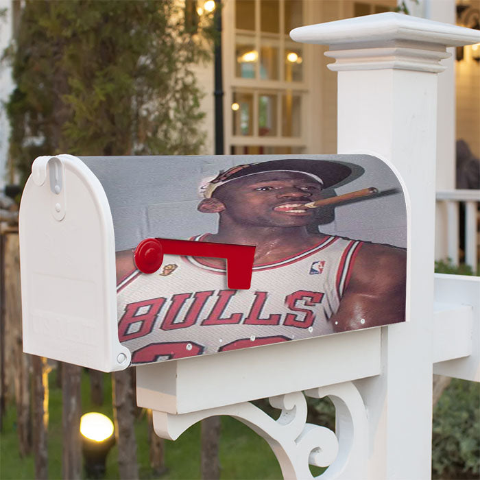 Michael Jordan Cigar Magnetic Mailbox Cover 18" X 21" Outdoor Decor