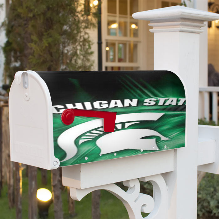 Michigan State Misty Green Magnetic Mailbox Cover 18" X 21" Outdoor Decor