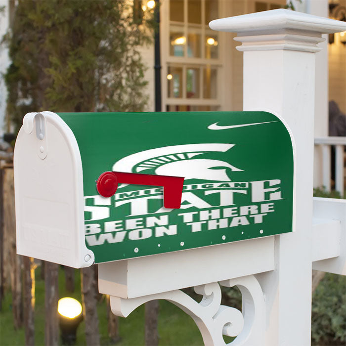 Michigan State Spartans Magnetic Mailbox Cover 18" X 21" Outdoor Decor