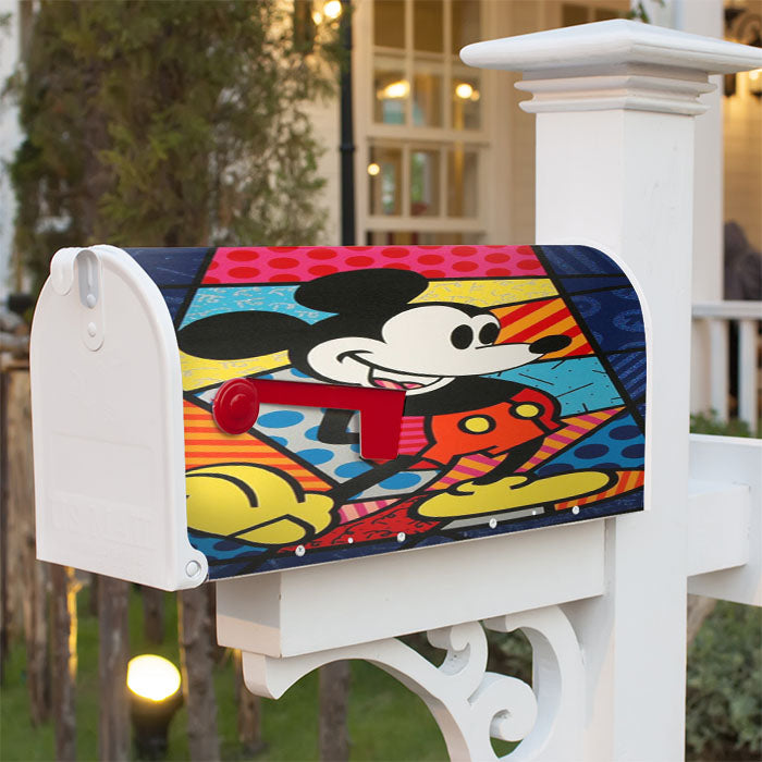 Mickey Mouse Romero Britto Magnetic Mailbox Cover 18" X 21" Outdoor Decor