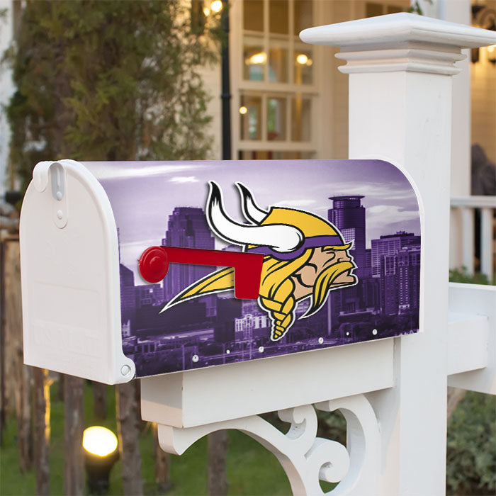 Minnesota Vikings Emblem Magnetic Mailbox Cover 18" X 21" Outdoor Decor