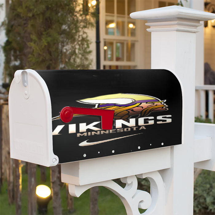 Minnesota Vikings Nfl Logo 989 Magnetic Mailbox Cover 18" X 21" Outdoor Decor
