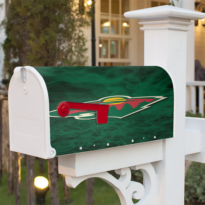 Minnesota Wild Smoke Magnetic Mailbox Cover 18" X 21" Outdoor Decor