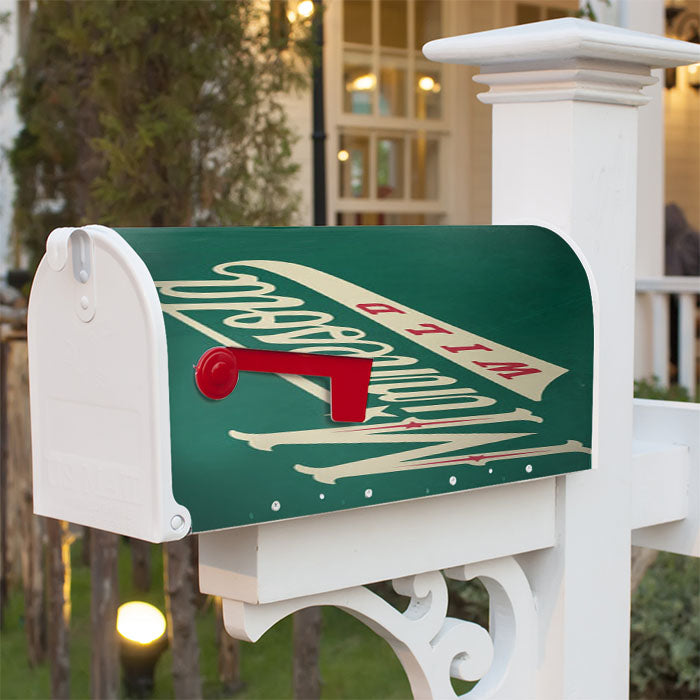 Minnesota Wild Text Magnetic Mailbox Cover 18" X 21" Outdoor Decor