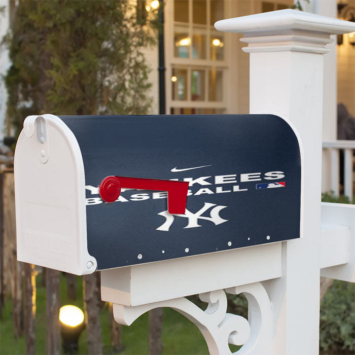 Mlb Yankees Navy Nike Magnetic Mailbox Cover 18" X 21" Outdoor Decor