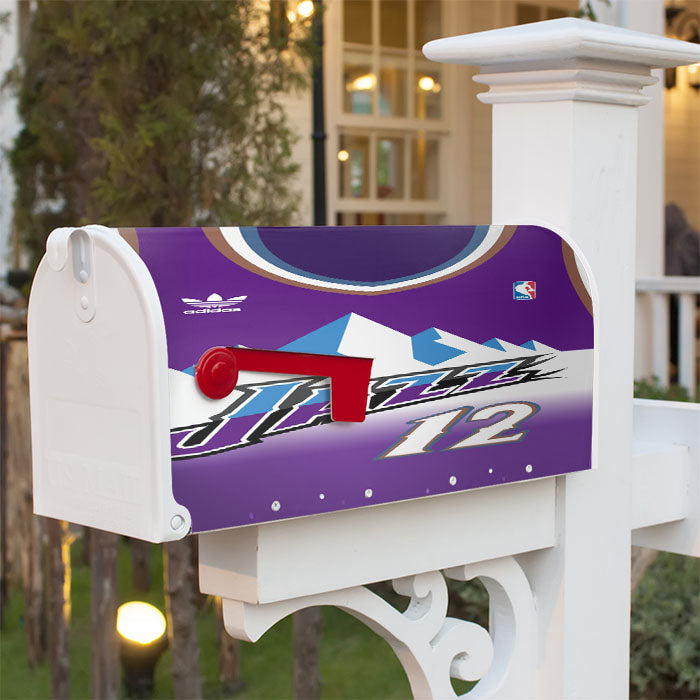 Nba Jazz Wallpaper Magnetic Mailbox Cover 18" X 21" Outdoor Decor