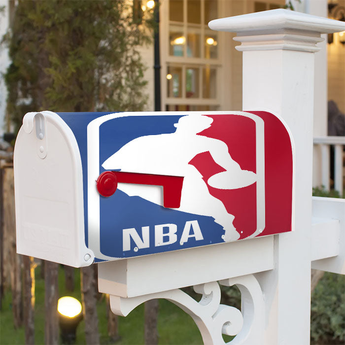 Nba Logo Magnetic Mailbox Cover 18" X 21" Outdoor Decor