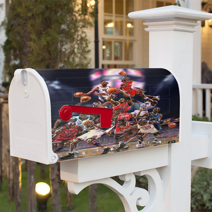 Nba Star Best Basket Ball Magnetic Mailbox Cover 18" X 21" Outdoor Decor