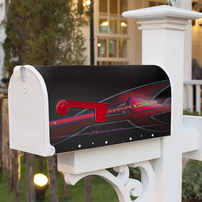 New Atlanta Braves Mlb 7 Magnetic Mailbox Cover 18" X 21" Outdoor Decor