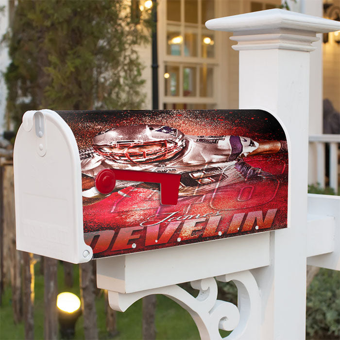 New England Patriots James Develin Magnetic Mailbox Cover 18" X 21" Outdoor Decor