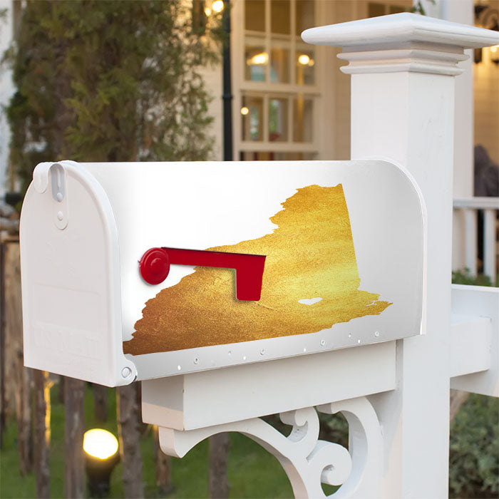 New Hampshire Golden State Map Magnetic Mailbox Cover 18" X 21" Outdoor Decor