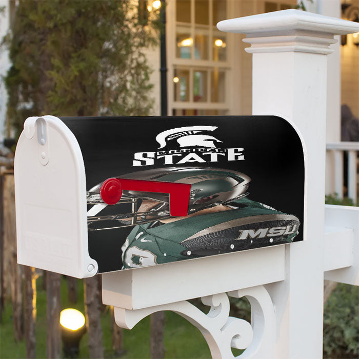 New Michigan State Football Magnetic Mailbox Cover 18" X 21" Outdoor Decor